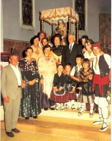 Quinto 1979, Subias con trajes de Joteros en Fiestas de Santa Ana