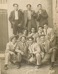 1950s grupo de amigos
